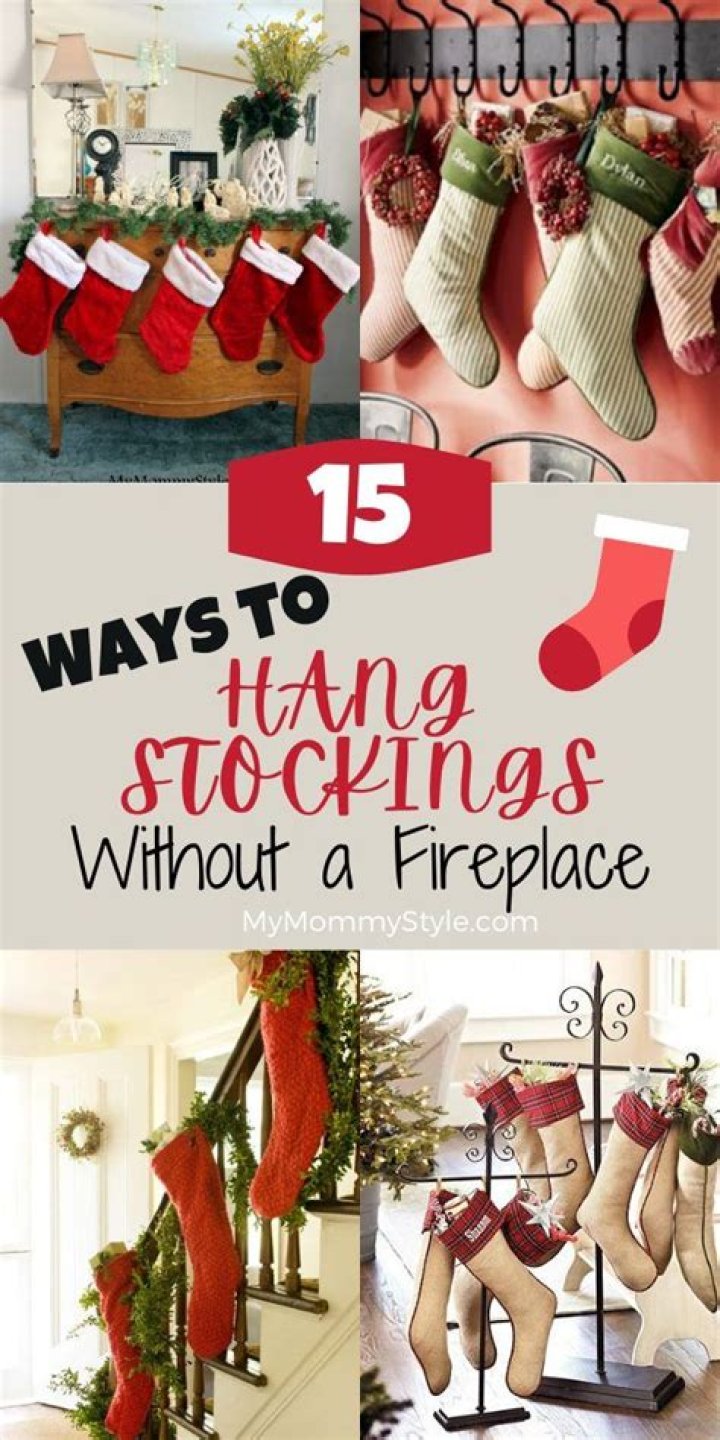 How do you hang Christmas stockings without damaging the mantle