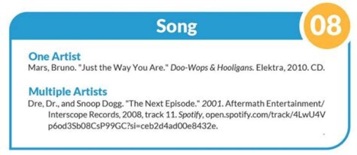 How do you write song titles in mla format