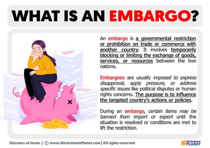 What is the best definition of an embargo