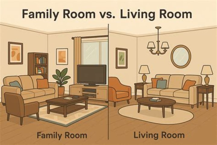 What is the difference between a living room and a drawing room