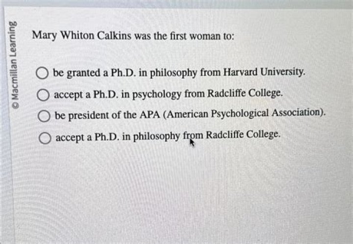 Where did Mary Whiton Calkins go to college