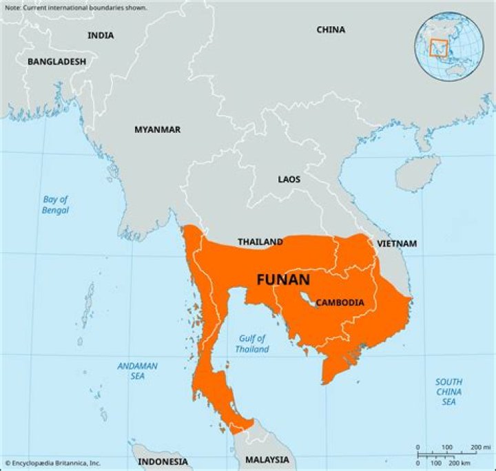 Where was the Funan culture located after it merged with Chenla